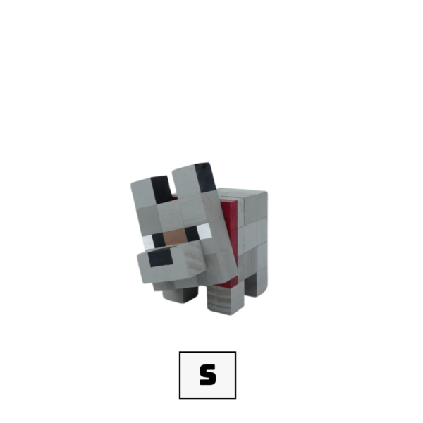 Minecraft Tamed Wolf Wood Model -Minecraft Figures