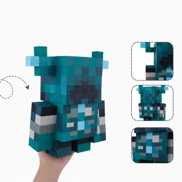 Minecraft Warden Wood Model -Minecraft Figures