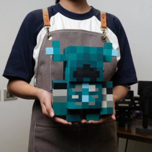 Minecraft Warden Wood Model -Minecraft Figures