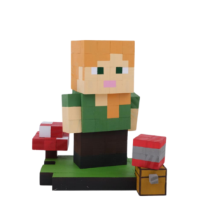 Wooden Model of Alex Minecraft Character -alex minecraft figures