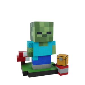 Minecraft Zombie Wood Model -Minecraft Zombie Figures