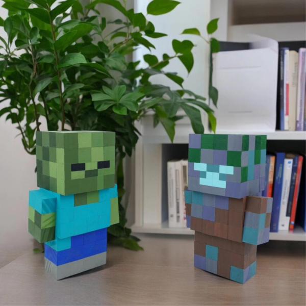 Minecraft Zombie Wood Model -Minecraft Zombie Figures