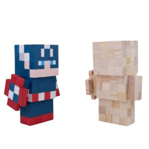 Wooden Model Of Captain America Character Captain America -Captain America Figures