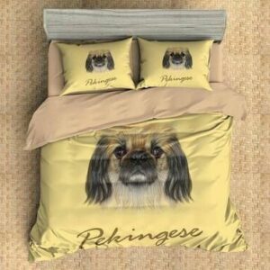 Pekingese Duvet Cover Bedding Set , Comforter Set