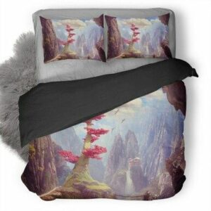 Mountain Tree Temple Fantasy Art Bedding Set , Comforter Set