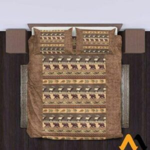 Bedding Set Hunting Brown Ugly Us California King / White , Comforter Set