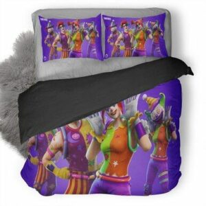 Peekaboo And Nite Fortnite Battle Royale Duvet Cover Bedding Set , Comforter Set