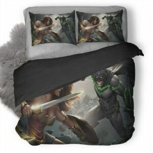Batman And Wonder Woman Injustice 2 Duvet Cover Bedding Set , Comforter Set