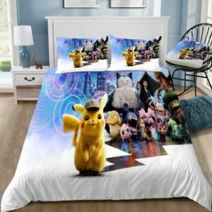 3D Customize Pokmon Detective Pikachu Bedding Set Duvet Cover #8 , Comforter Set