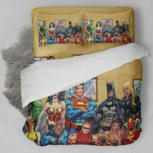 Superheroes Cartoon Bedding Set , Comforter Set