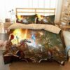 Smoking Cigarette In Car Girl Digital Art Bedding Set , Comforter Set