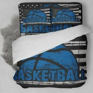Basketball American Flag Blue Bedding Set , Comforter Set