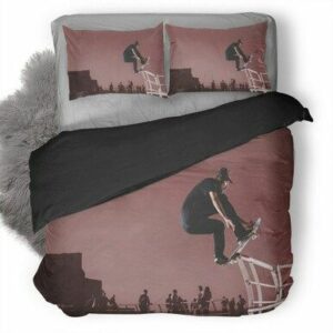 Skateboard Stunting Man Bedding Set , Comforter Set