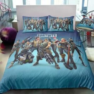 Blue  Fortnite Gamer  Bedding Set (Duvet Cover &Amp;Amp; Pillowcases) , Comforter Set