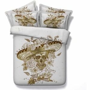 Brown Floral Lady Bedding Set , Comforter Set