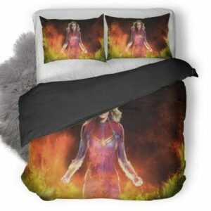 Captain Marvel Movie 2019 Art Bedding Set , Comforter Set