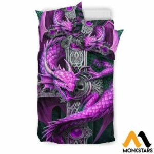 Bedding Set Dragon Skull Black / Twin , Comforter Set