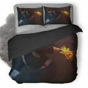 Anime Fire And Ice Boy Bedding Set , Comforter Set