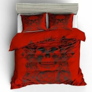 3D Red Black Sugar Duvet Cover Bedding Set , Comforter Set