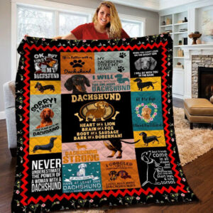Dachshund Quilt Blanket BBB180219 , Quilt Bed Set Size Single, Twin, Full, Queen, King, Super King