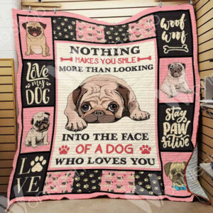 Pug Dog Blanket LNT0512041 Quilt Blanket , 50 x 60 Inch, Quilt Bed Set