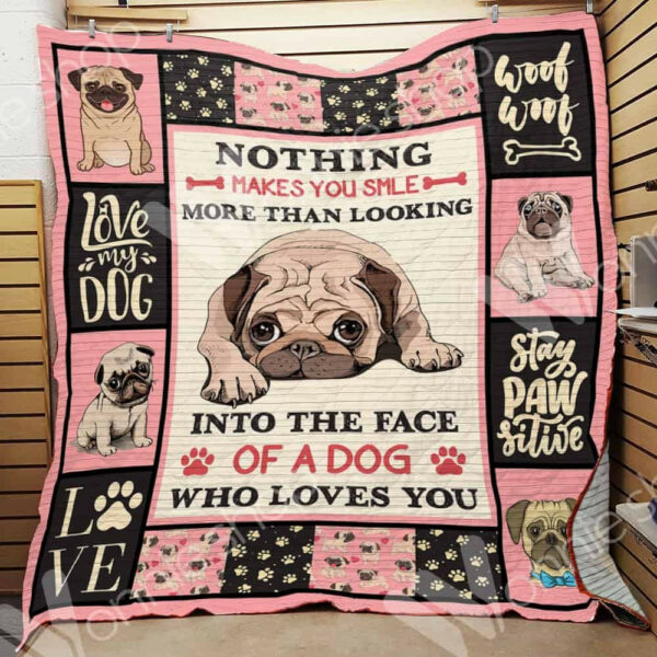 Pug Dog Blanket Lnt0512041 Quilt Blanket , 50 X 60 Inch, Quilt Bed Set