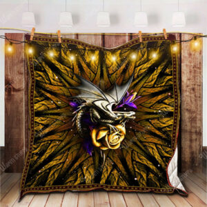 Purple Dragon Quilt Blanket Kp Dhc1312574Dd , 50 x 60 Inch, Quilt Bed Set
