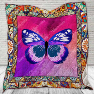 Purple Butterfly Quilt Blanket Dhc1312282Dd , 50 x 60 Inch, Quilt Bed Set