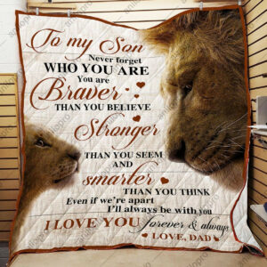 Dad To Son Who You Are Quilt Blanket DHC040120151TD , 50 x 60 Inch, Quilt Bed Set