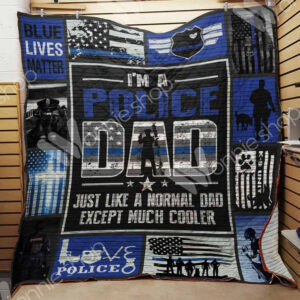 Police Dad Quilt Blanket DHC1102182TD , Quilt Bed Set Size Single, Twin, Full, Queen, King, Super King