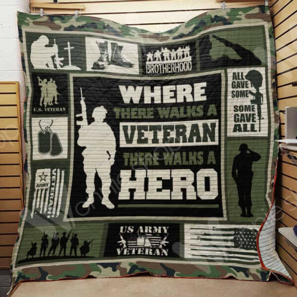 Veteran Quilt Blanket Dhc03021225Td , 50 X 60 Inch, Quilt Bed Set