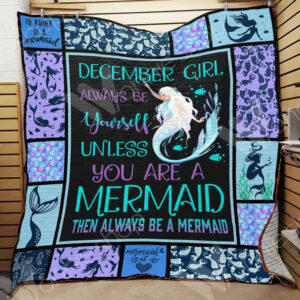 December Mermaid Quilt Blanket DHC0602538TD , Quilt Bed Set Size Single, Twin, Full, Queen, King, Super King