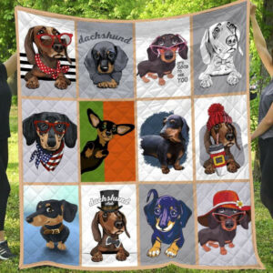 Dachshund NG020802B TBG Quilt Blanket , Quilt Bed Set Size Single, Twin, Full, Queen, King, Super King