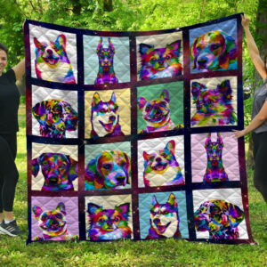 Dog Quilt Blanket DHC1301548VT , 50 x 60 Inch, Quilt Bed Set