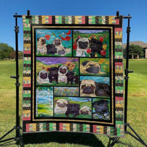 Pug TD2809743 Quilt Blanket , 50 x 60 Inch, Quilt Bed Set