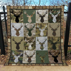 Deer Camo Hunting PTC051205 Quilt Blanket , 50 x 60 Inch, Quilt Bed Set