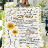 Daughter Blanket, To My Daughter Blanket, Never Forget That I Love You From Dad Quilt Blanket, 50 X 60 Inch, Sherpa Blanket