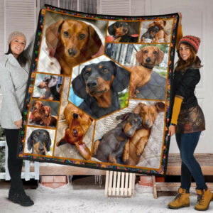 Dachshund Quilt Blanket Dhc09121410Dd , Quilt Bed Set Size Single, Twin, Full, Queen, King, Super King