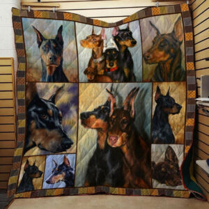 Doberman Quilt Blanket DHC131286VT , 50 x 60 Inch, Quilt Bed Set