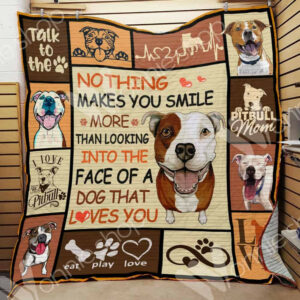 Pitbull Dog Quilt Blanket DHC0102784TD , Quilt Bed Set Size Single, Twin, Full, Queen, King, Super King