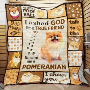 Pomeranian Dog Quilt Blanket DHC0602513TD , 50 x 60 Inch, Quilt Bed Set