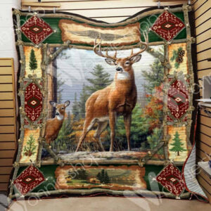 Deer Hunting Quilt Blanket DHC0102927TD , 50 x 60 Inch, Quilt Bed Set