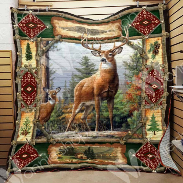 Deer Hunting Quilt Blanket Dhc0102927Td , 50 X 60 Inch, Quilt Bed Set