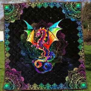 Dragon Mandala LD2108347CL Quilt Blanket , 50 x 60 Inch, Quilt Bed Set