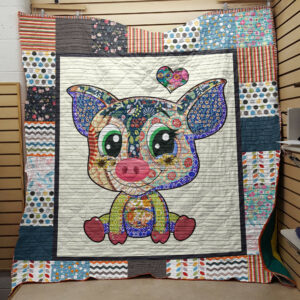 Pig Quilt Blanket DHC1501633VT , 50 x 60 Inch, Quilt Bed Set