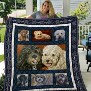 Poodle Quilt Blanket DHC2911277VT , 50 x 60 Inch, Quilt Bed Set