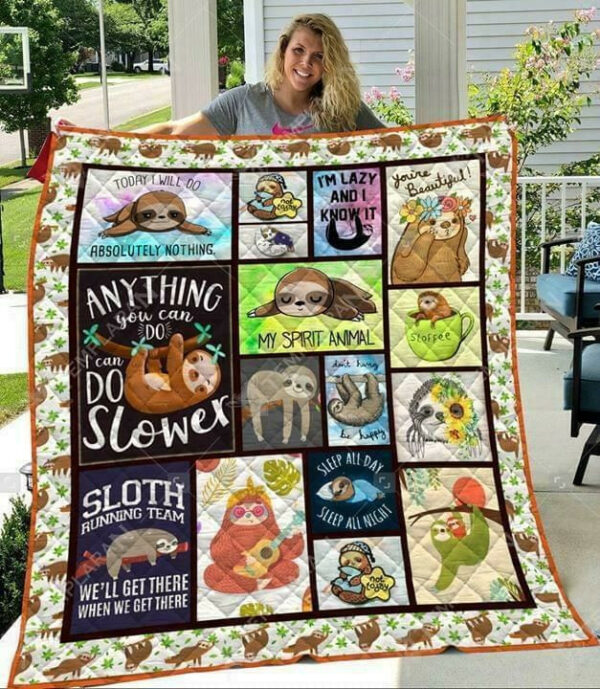 Sloth Quilt Blanket Dhc1312622Vt , 50 X 60 Inch, Quilt Bed Set