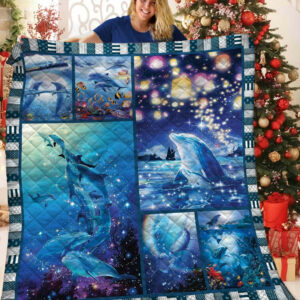 Dolphin Quilt Blanket BBB241004SM , 50 x 60 Inch, Quilt Bed Set