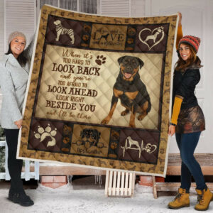 Quilt Blanket Dogs Rottweiler Beside You Dhc09121224Dd , 50 x 60 Inch, Quilt Bed Set