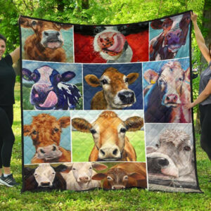Quilt Blanket For Cow Lovers 01 DHC02012050TD , 50 x 60 Inch, Quilt Bed Set